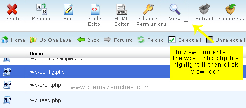 how to view config file on your web host view config file