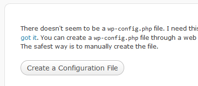 create config file