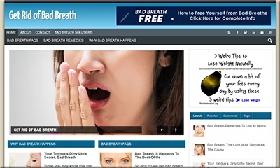 Bad Breath Ready Made Blog with High Quality Content