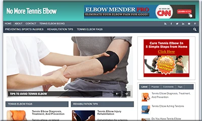 Tennis Elbow Turnkey Website Rich with Unique Content