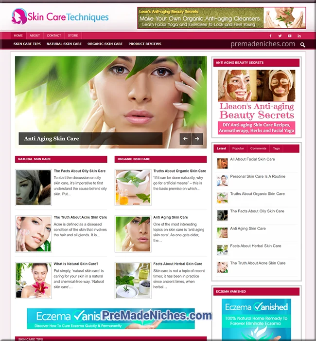 ready made skin care site