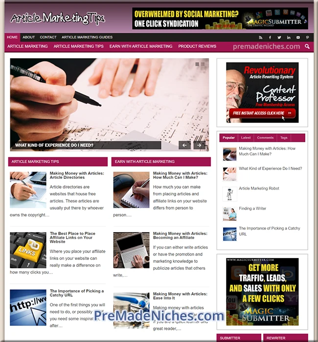 article marketing instant blog