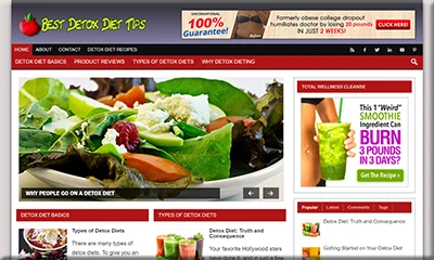 Pre Made Body Detox Site at an Inexpensive Price