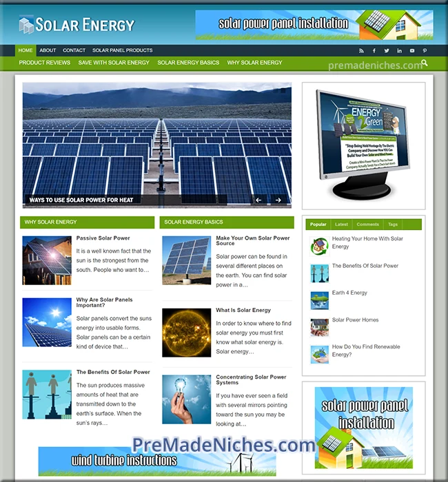 solar energy turnkey website