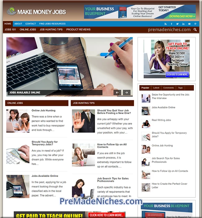 find jobs niche blog