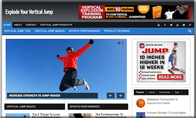 Vertical Jump WordPress Blog with an Attractive Design