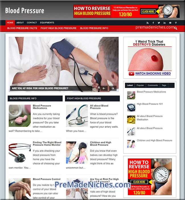 blood pressure niche blog