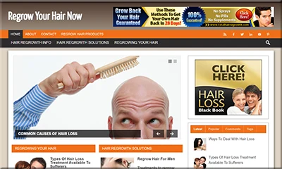 Pre Made Hair Regrowth Website with a Fantastic Design
