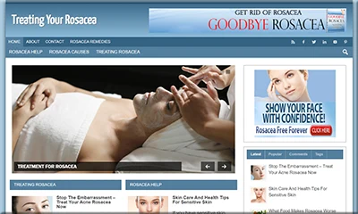 Premade Rosacea Treatment Site with a Quality Theme