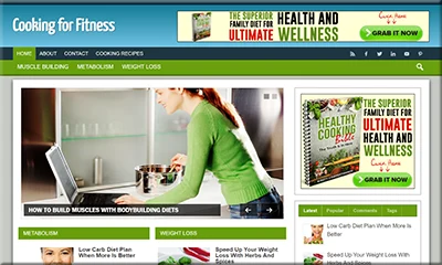 Cooking for Fitness Premade Blog with High Quality Theme