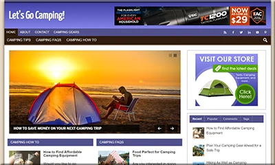 Ready Made Camping Blog Offered at a Bargain Price