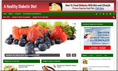 Stunning Ready Made Diabetic Diet Site – Easy Install