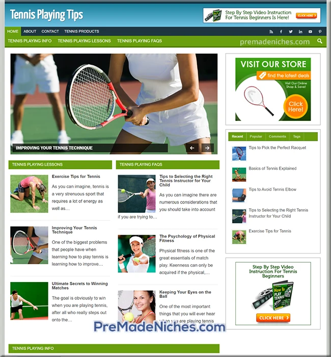 pre made play tennis blog