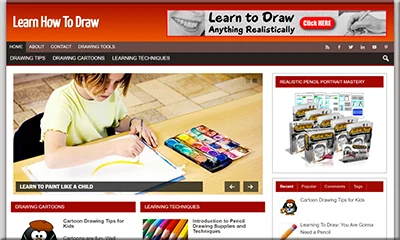 Ready Made Learn to Draw Blog with a Luxurious Theme