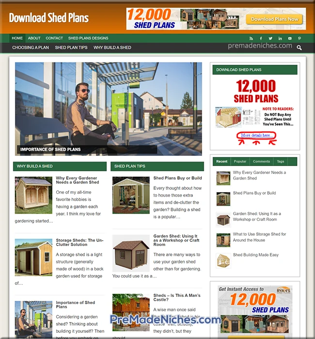 ready made shed plans website