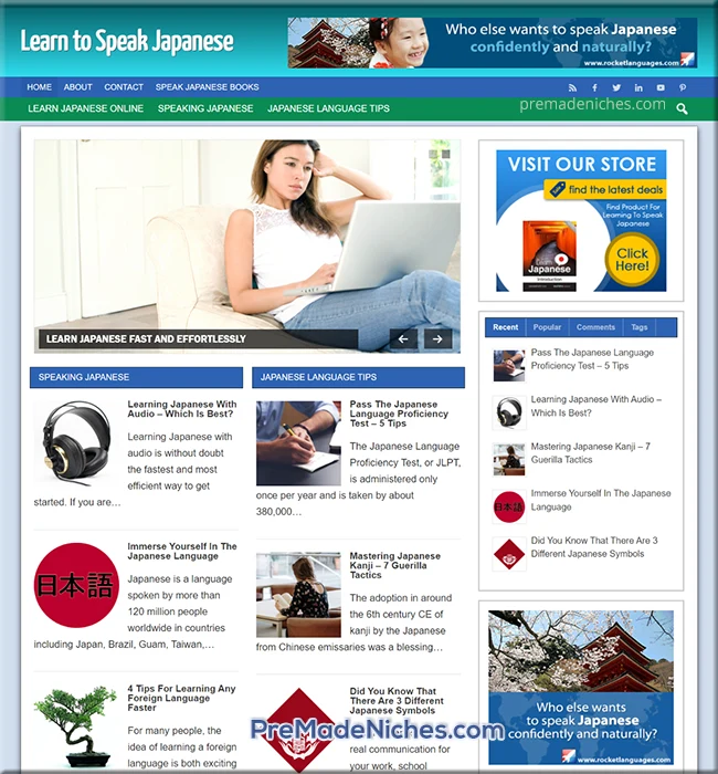 learn Japanese turnkey site
