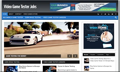 Premade Video Game Tester Jobs Site with Great Content