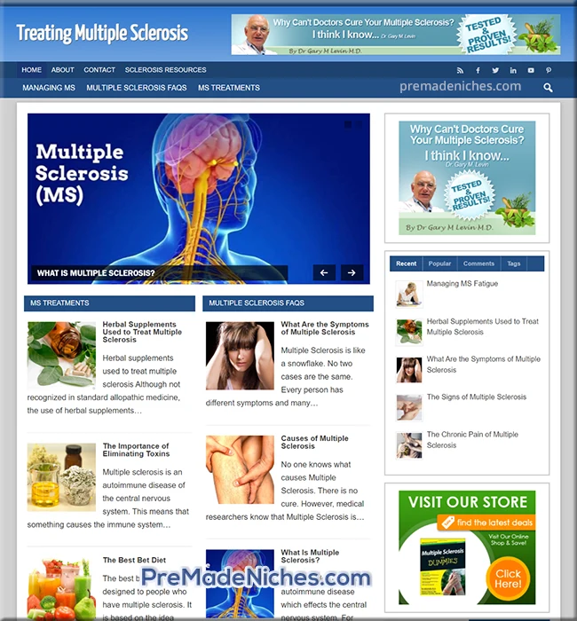 pre made multiple sclerosis site