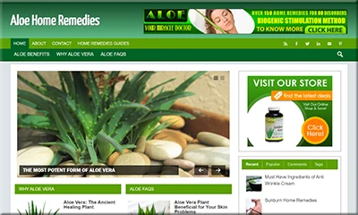 Pre Made Aloe Remedies Site with a Powerful Theme