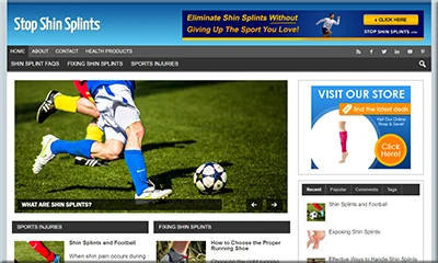 Ready Made Shin Splints Site for Quick Download