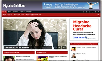 Complete Premade Migraine Solution Site with Content