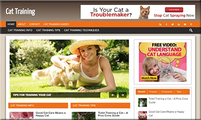 Cat Training Adsense Site with an Innovative Theme
