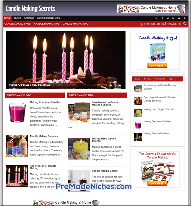 candle making ready made blog