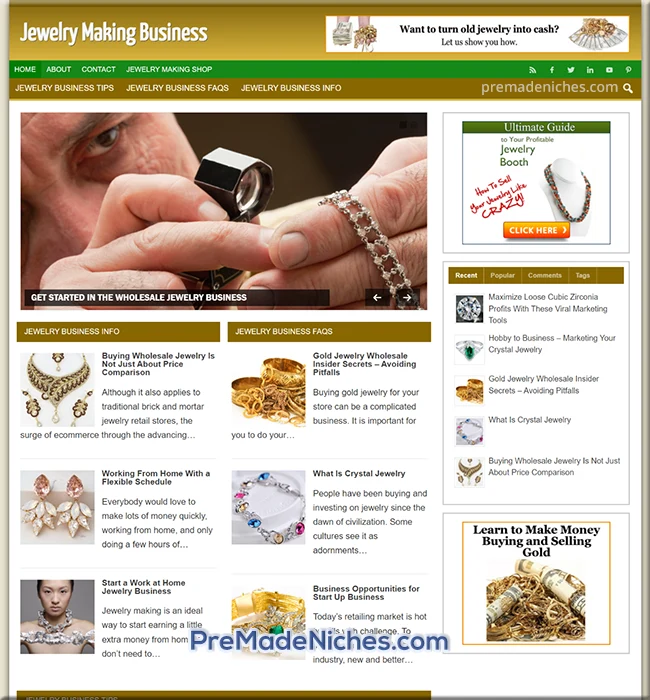 jewelry making business site