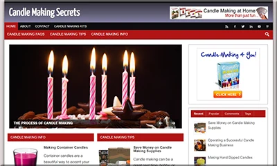 Candle Making Ready Made Blog with an Exclusive Theme