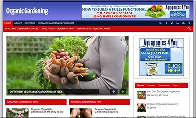 Organic Gardening Premade Blog with Exclusive Theme