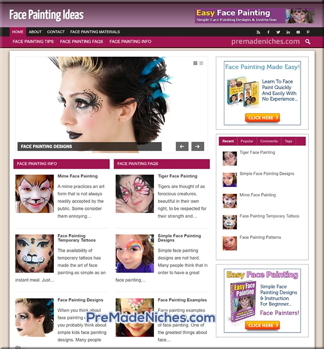 face painting ready made blog