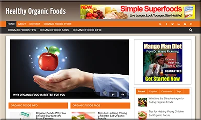 Organic Foods Ready Made Blog with a Unique Offer