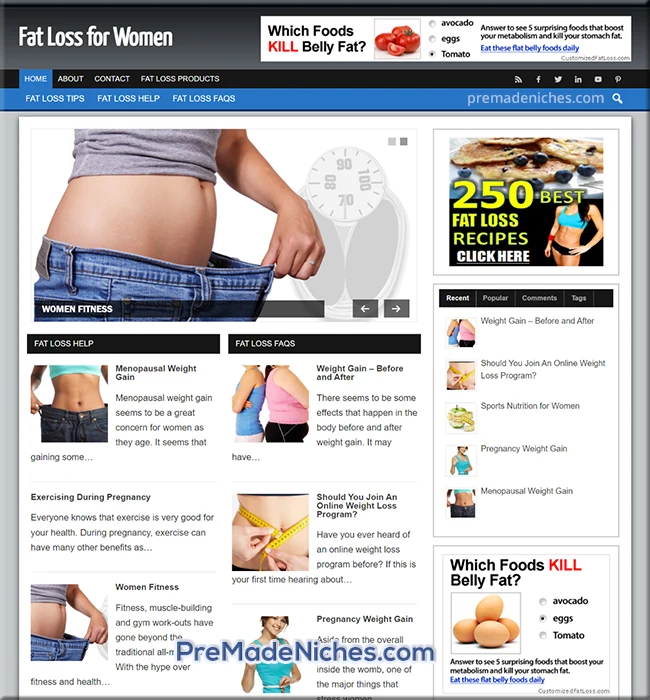 premade fat loss women blog
