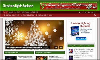 Christmas Lights Business Blog with a Colorful Theme