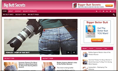 Big Butt Secrets Pre Made Site at a Bargain Price