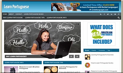 Learn Portuguese Pre Made Blog with the Best Design
