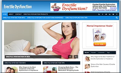 Pre Made Erectile Dysfunction Blog for Quick Money