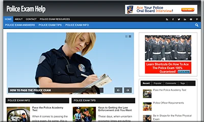 Police Exam Ready Made Blog with an Exclusive Theme
