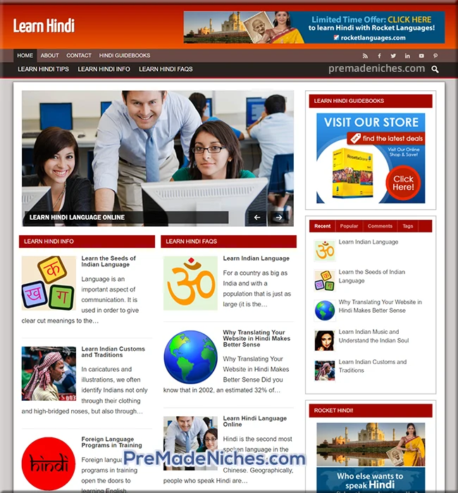 ready made learn Hindi website