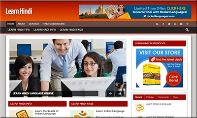Ready Made Learn Hindi Website with Special Theme