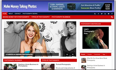 Premade Make Money Photography Site with Unique Theme