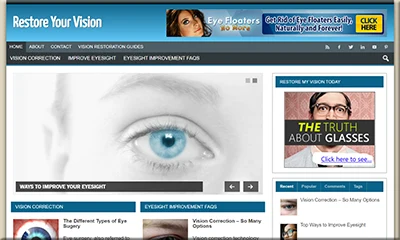Ready Made Restore Vision Site with Special Offer