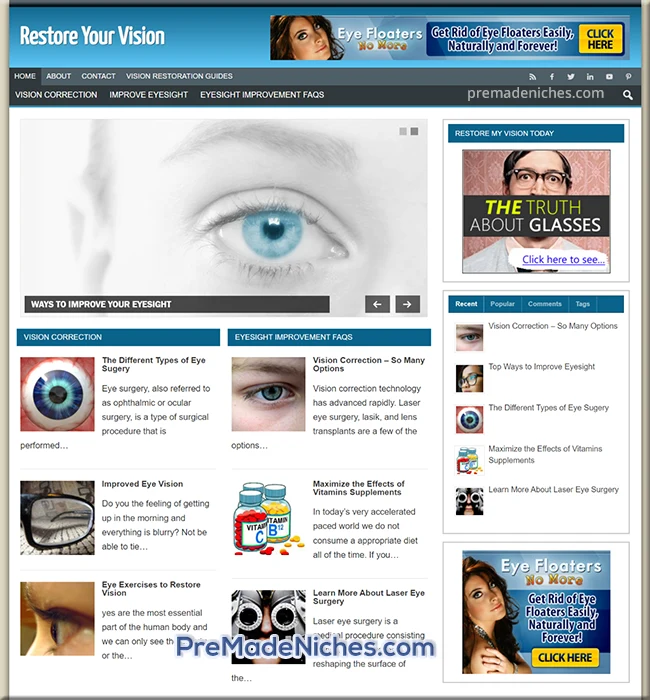 ready made restore vision site