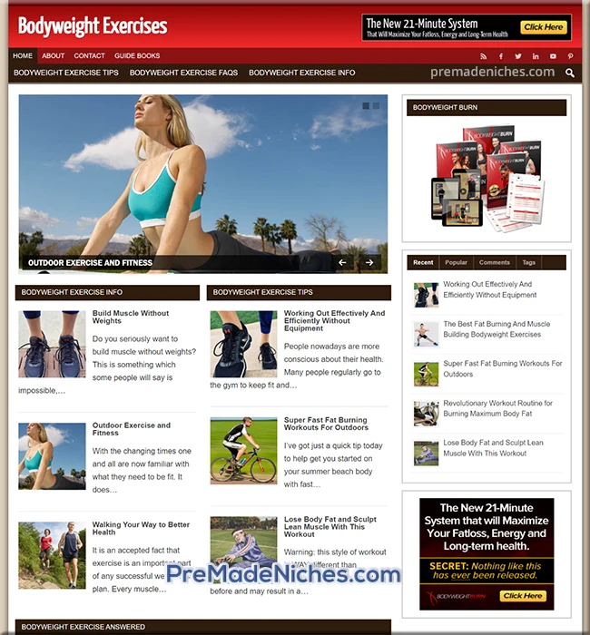 premade bodyweight exercise site