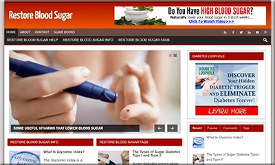 Premade Restore Blood Sugar Site You Need to Own