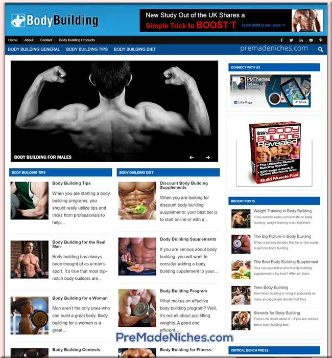 pre made body building blog
