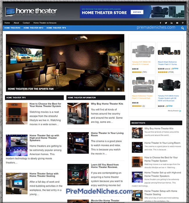 pre made home theater blog