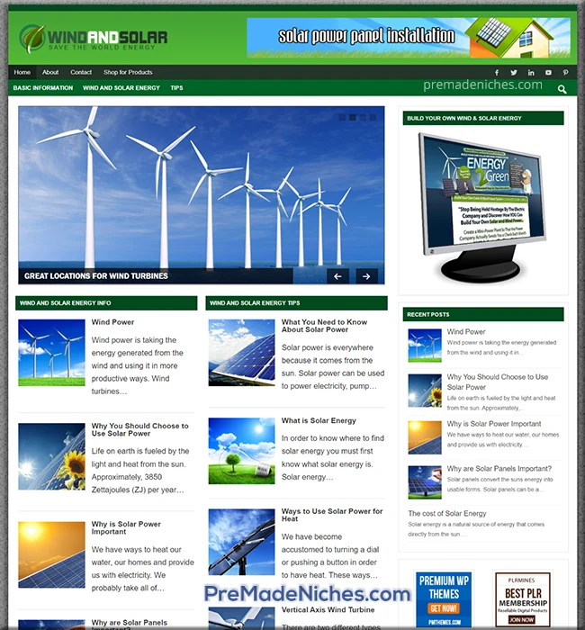 pre made wind and solar blog
