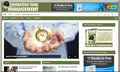 Pre Made Time Management Blog with a Free eBook