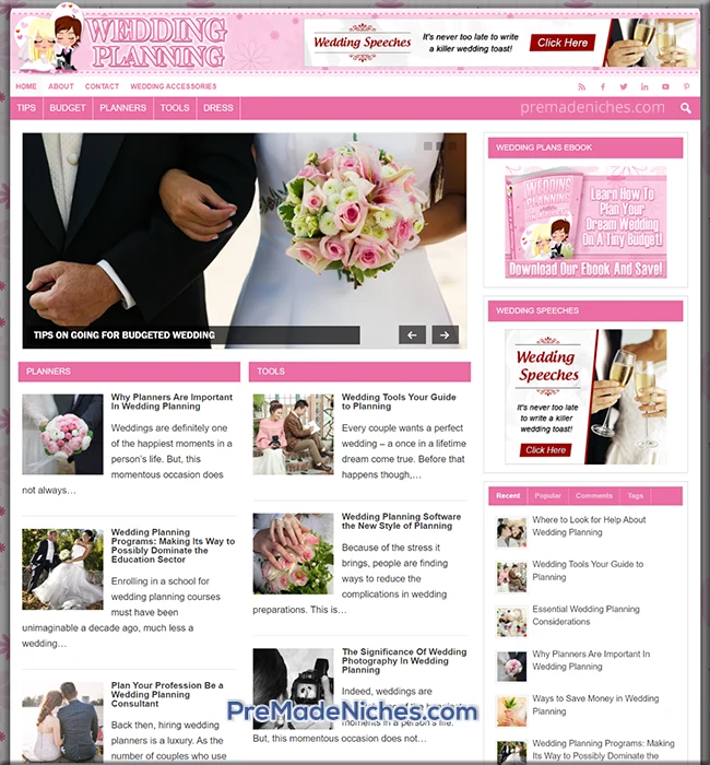 ready made wedding planning site